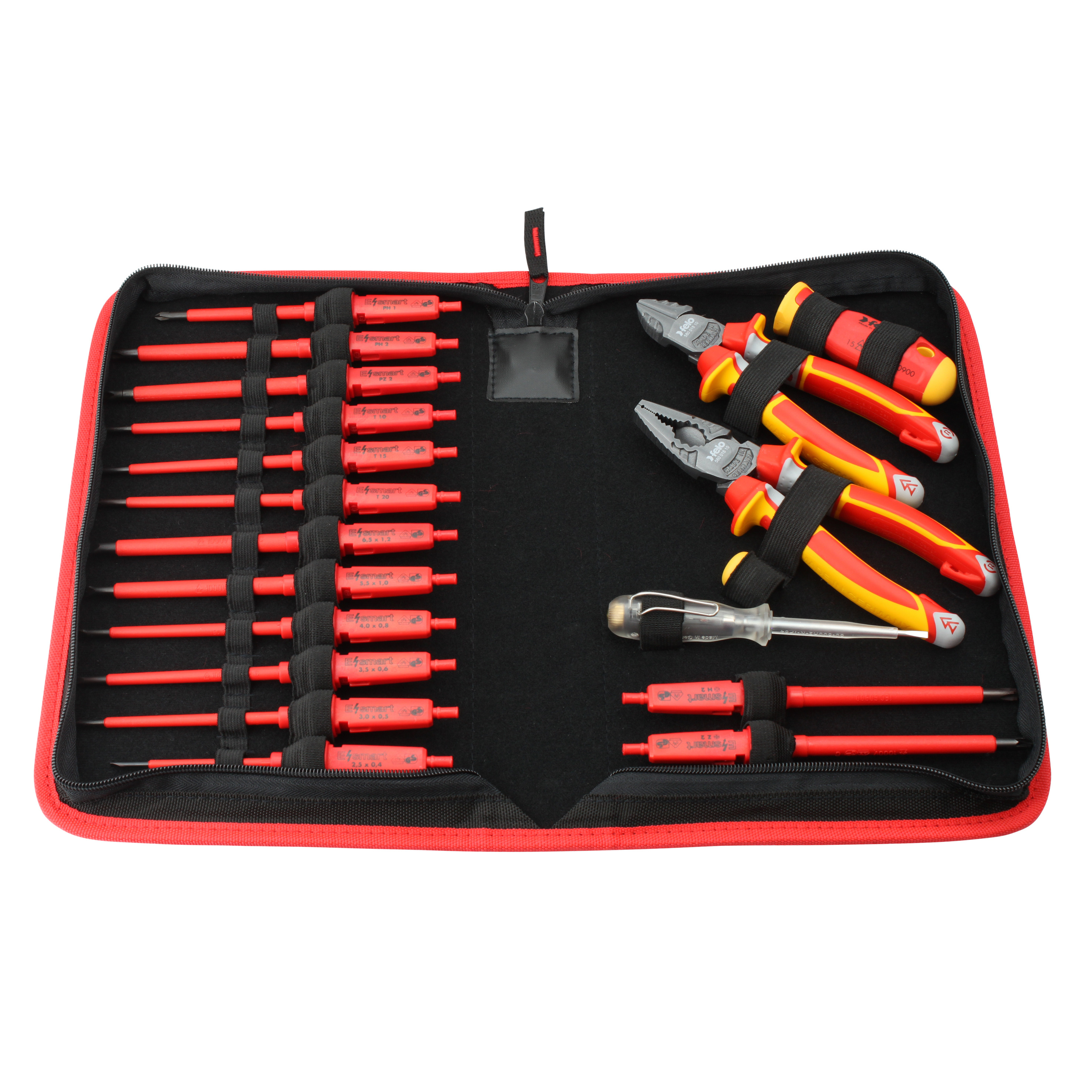 Jogo de Ferramentas FELO E-smart VDE 19 peças com Bolsa - Made in Germany