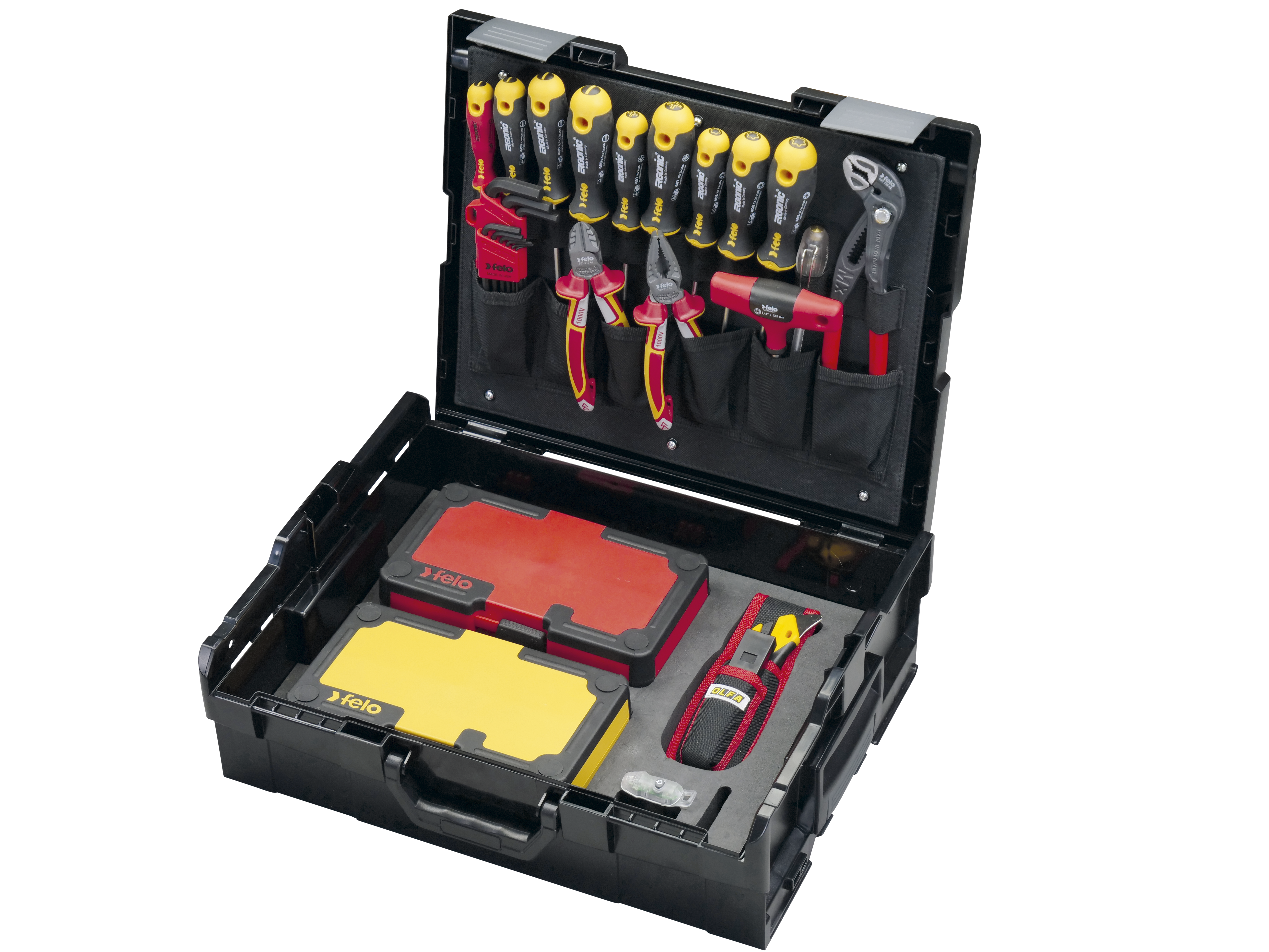 Maleta de Ferramentas FELO ERGONIC E-smart VDE R-GO 75 peças L-Boxx - Made in Germany 2